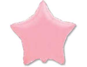 Воздушный шар Звезда розовый пастель